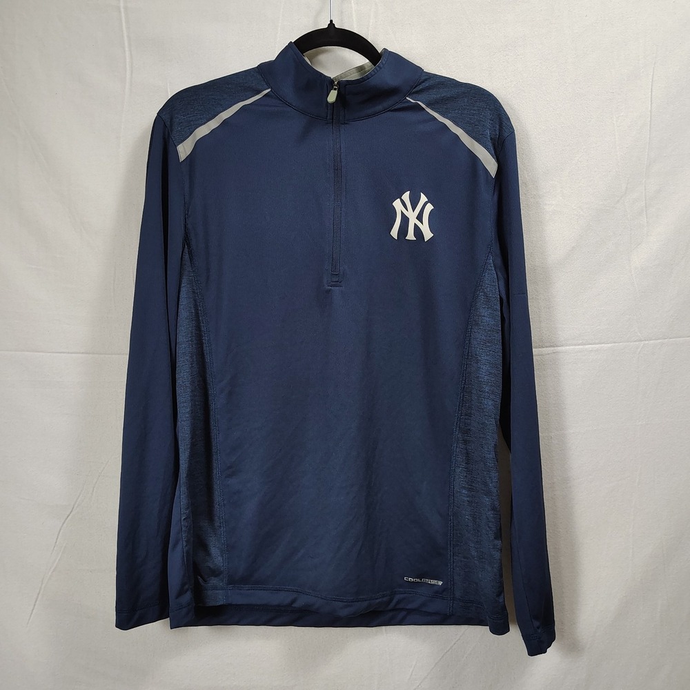 New York Yankees Majestic Cool Base Athletic Baseball Pullover Mens M Reflective
